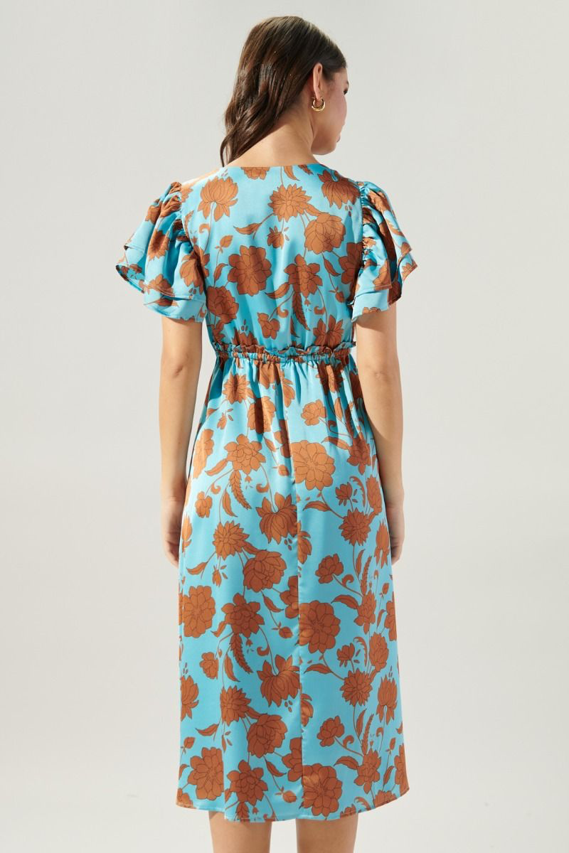 Flora Fall Satin Dress