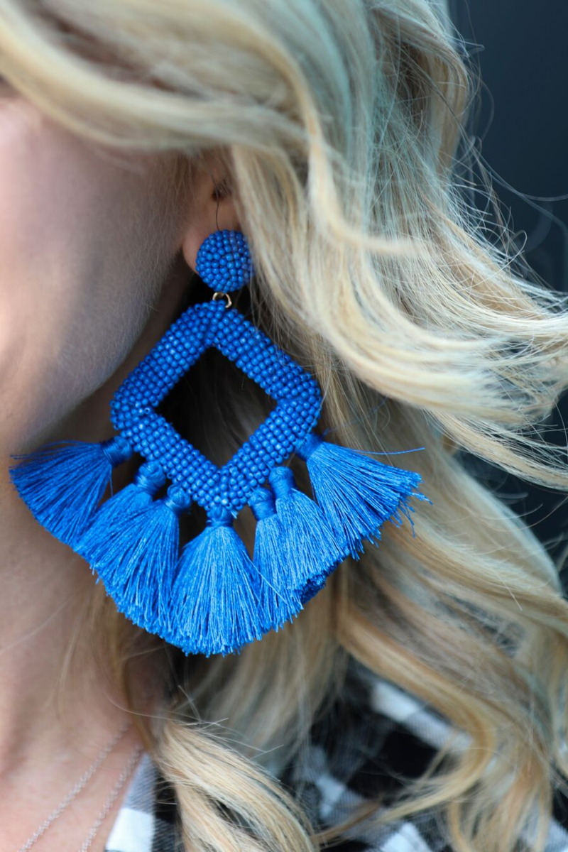 Fringe Drop Earrings (13 colors available)
