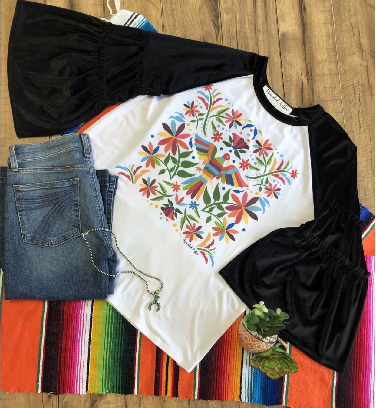 Free as a Bird Velvet Sleeve Top