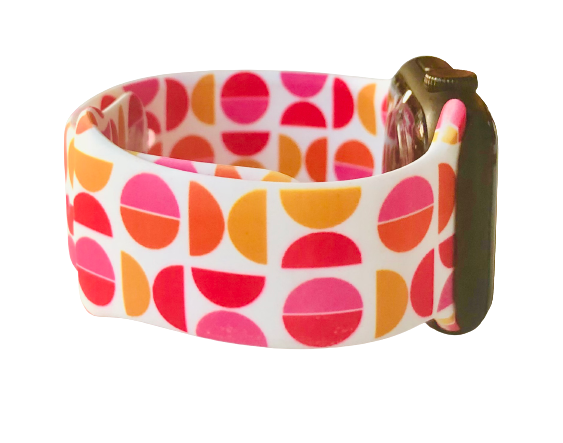 Pink & Orange Retro Apple Watch Band