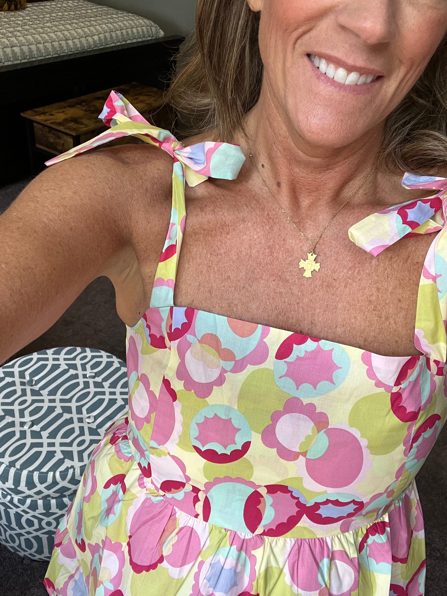 Without a Care Shoulder Tie Top-THML