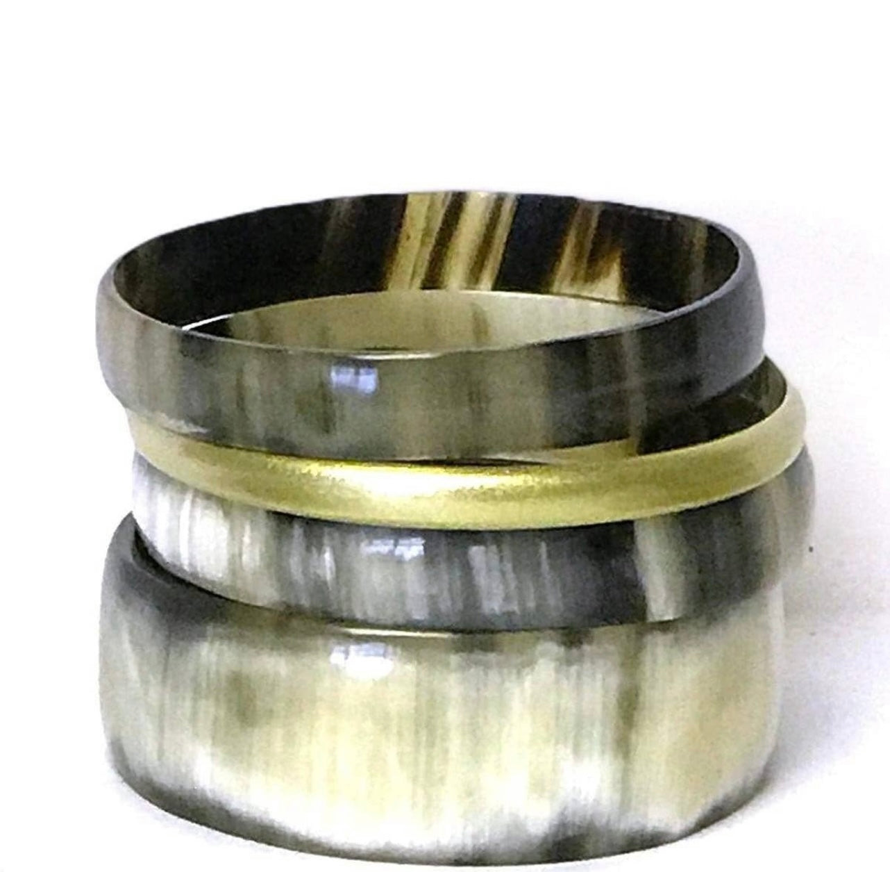 Natural & Gold Bangle Set-Sunshine Tienda