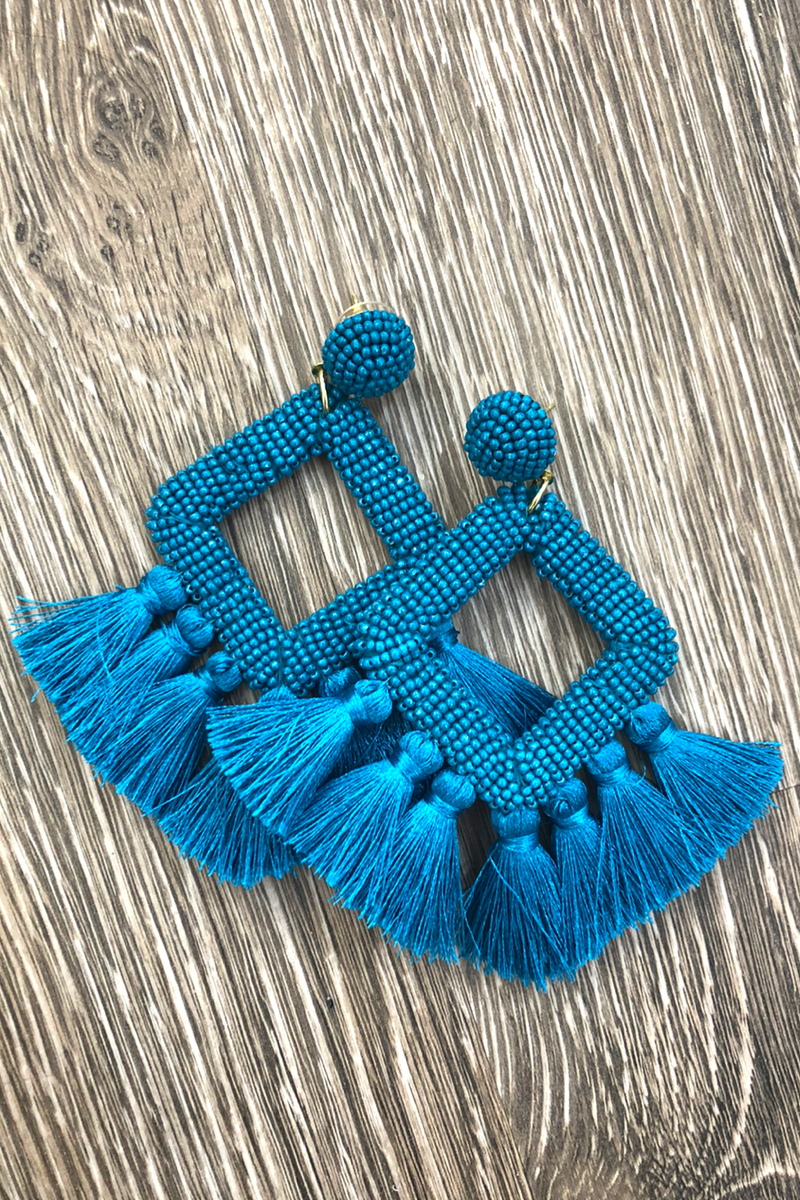 Fringe Drop Earrings (13 colors available)