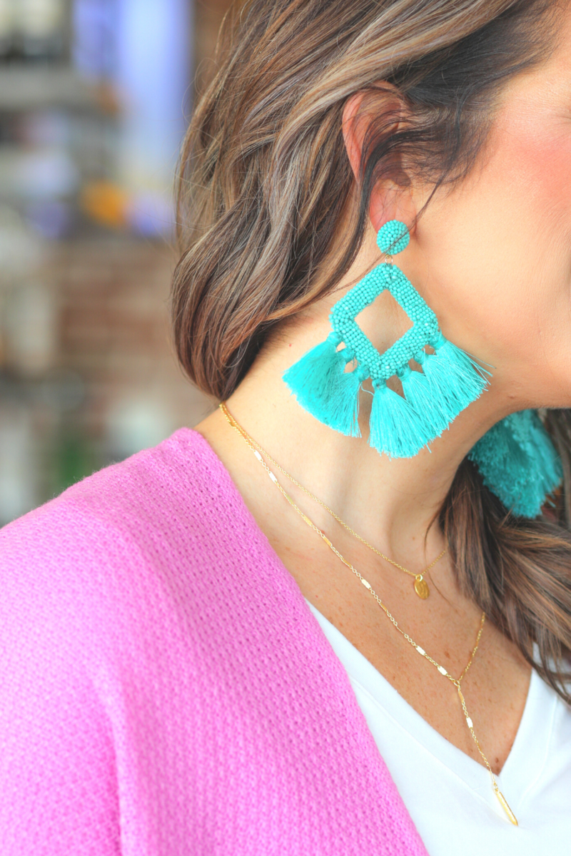 Fringe Drop Earrings (13 colors available)
