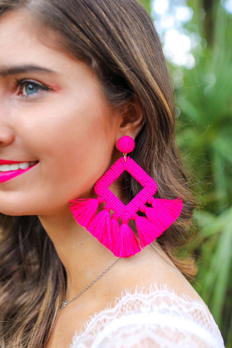 Fringe Drop Earrings (13 colors available)