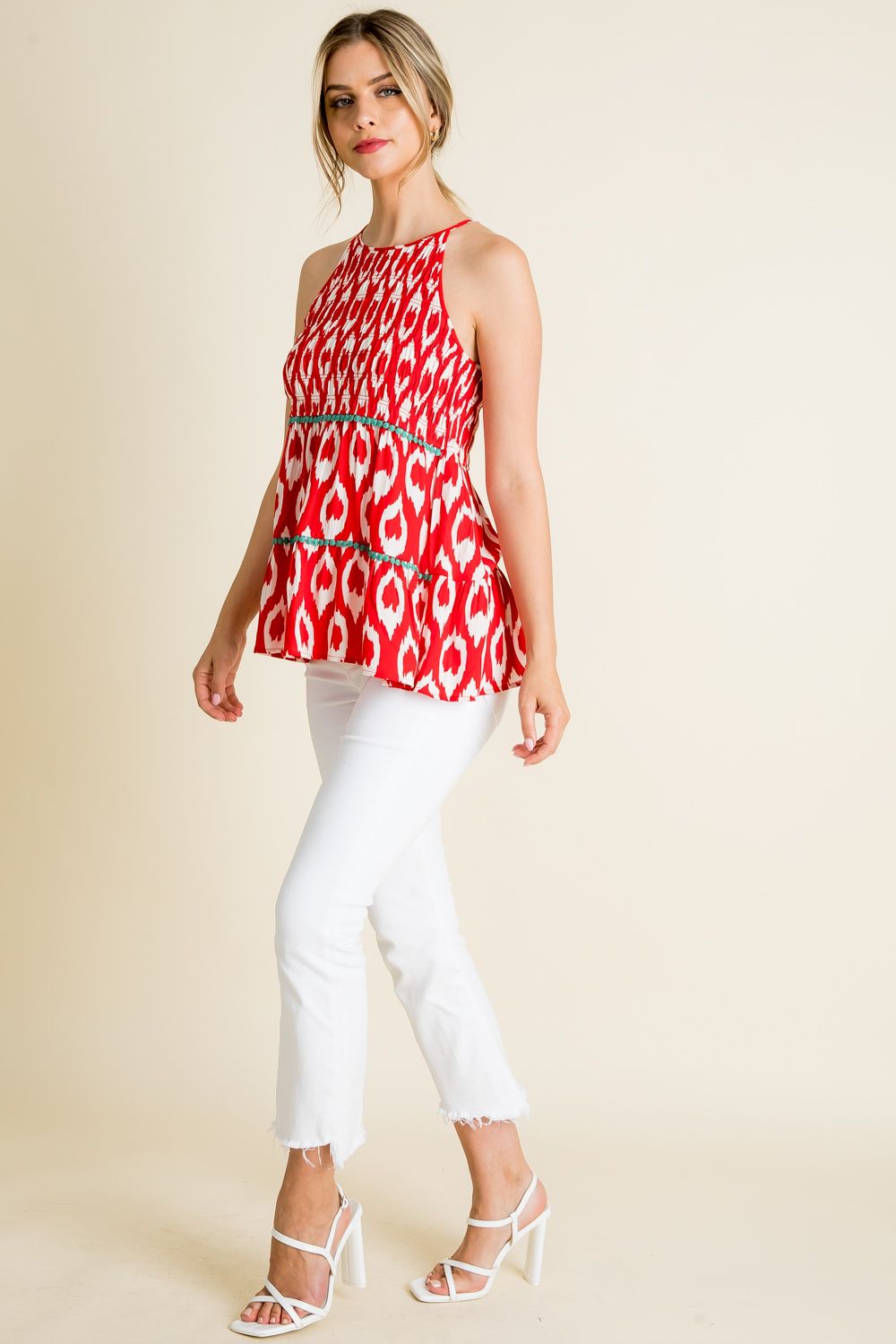 Stay With Me Printed Top-THML