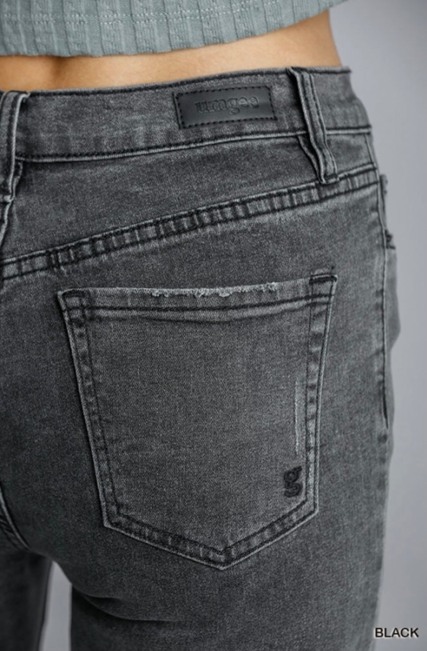 Anne Fringe Hem Skinny Jeans