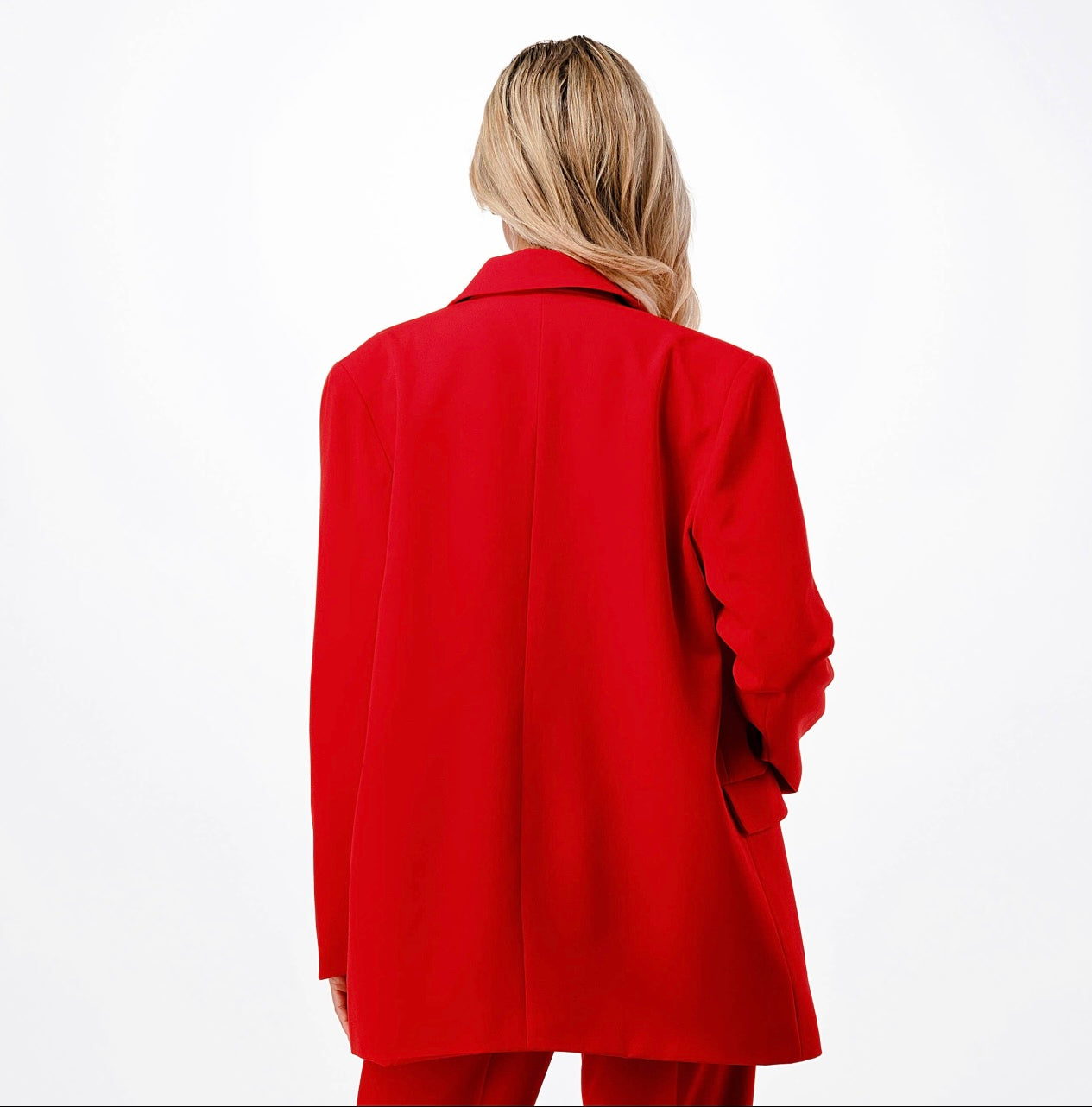 Boss Babe Red Oversized Blazer
