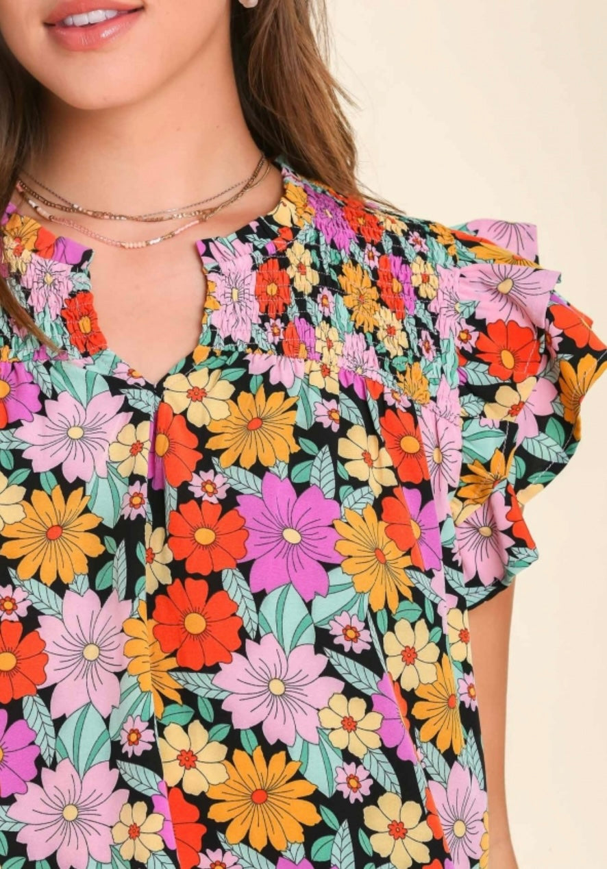 Happy Dance Floral Top