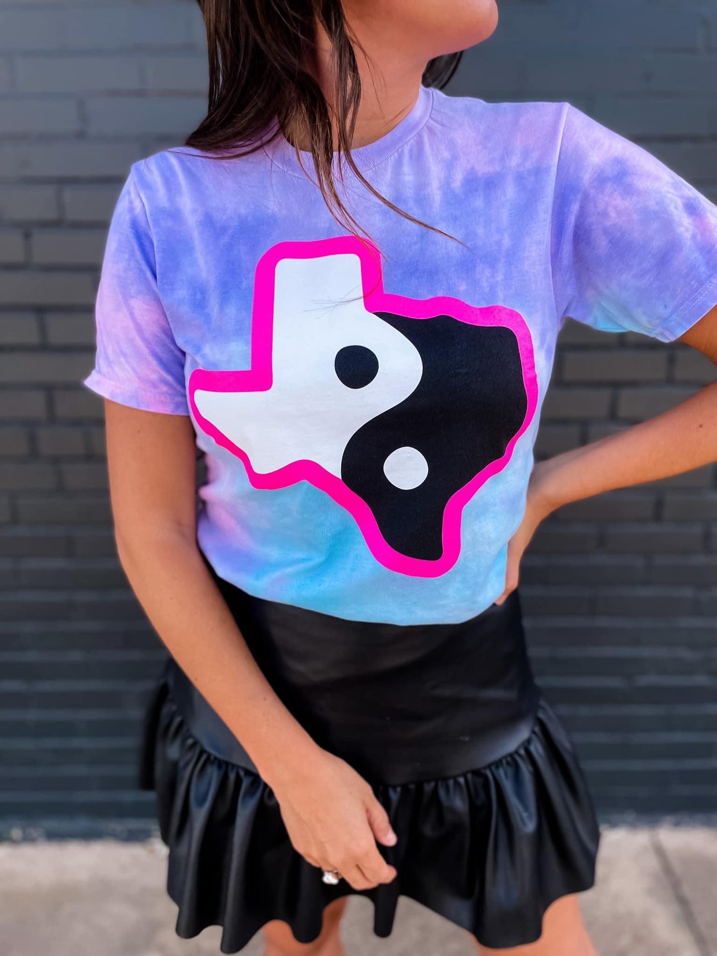 Cotton Candy Swirl Texas Graphic Teew
