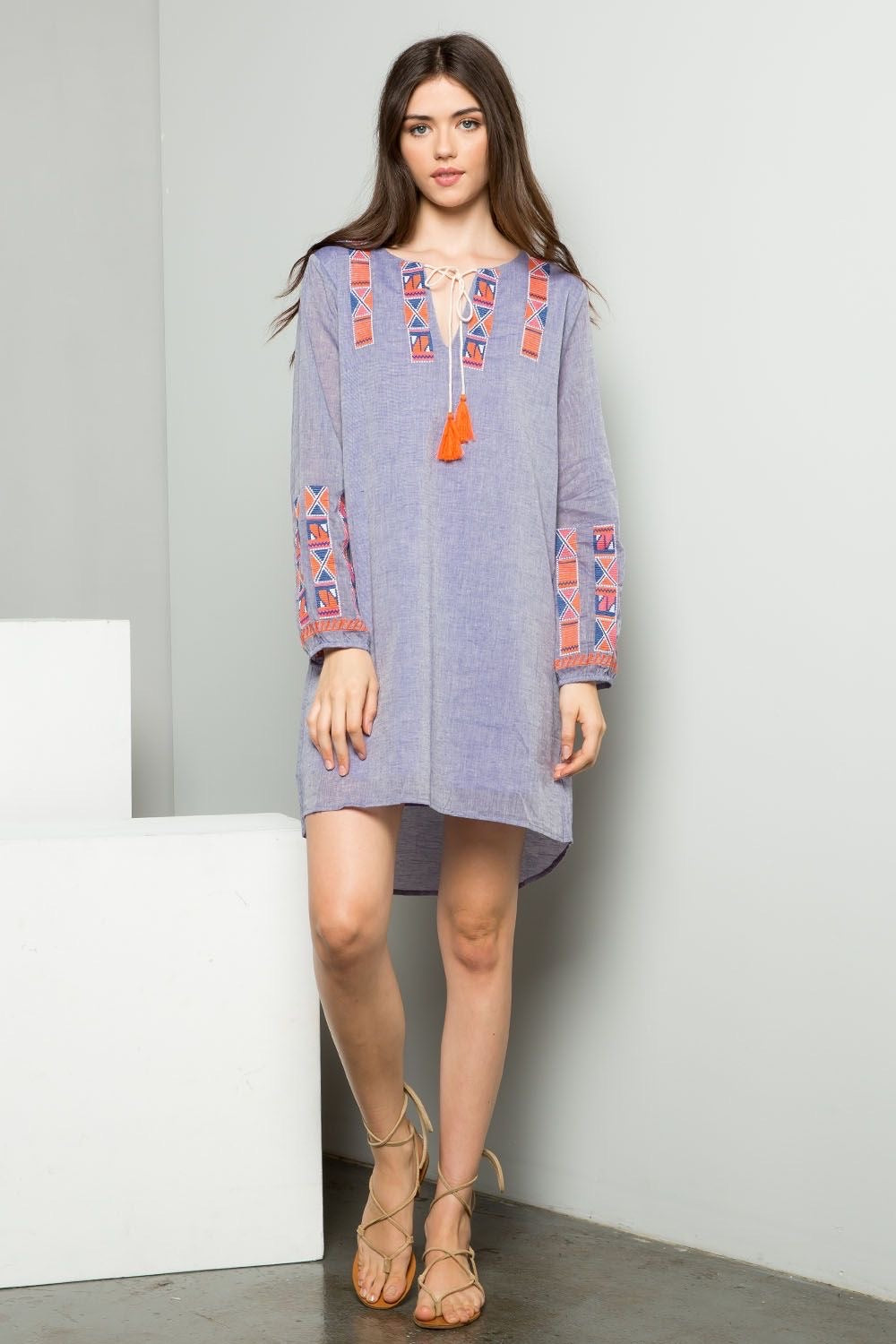 Keepin’ it Crafty Embroidered Dress-THML