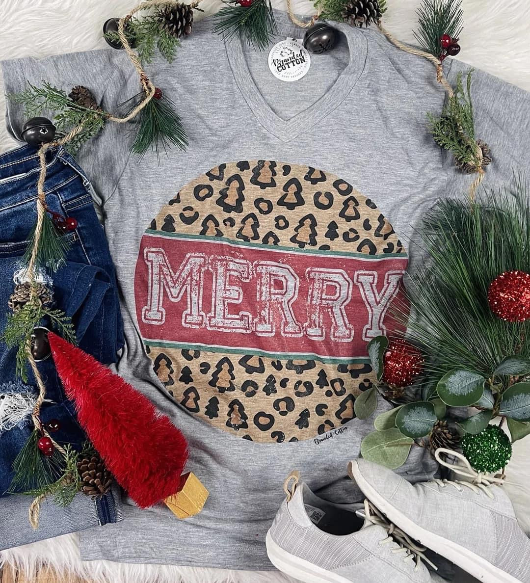 Leopard Merry Graphic Tee