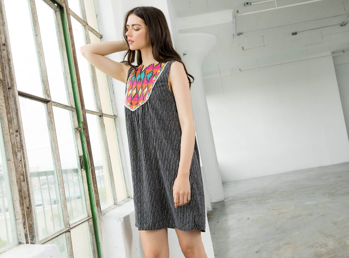 Just Because Embroidered Dress-THML