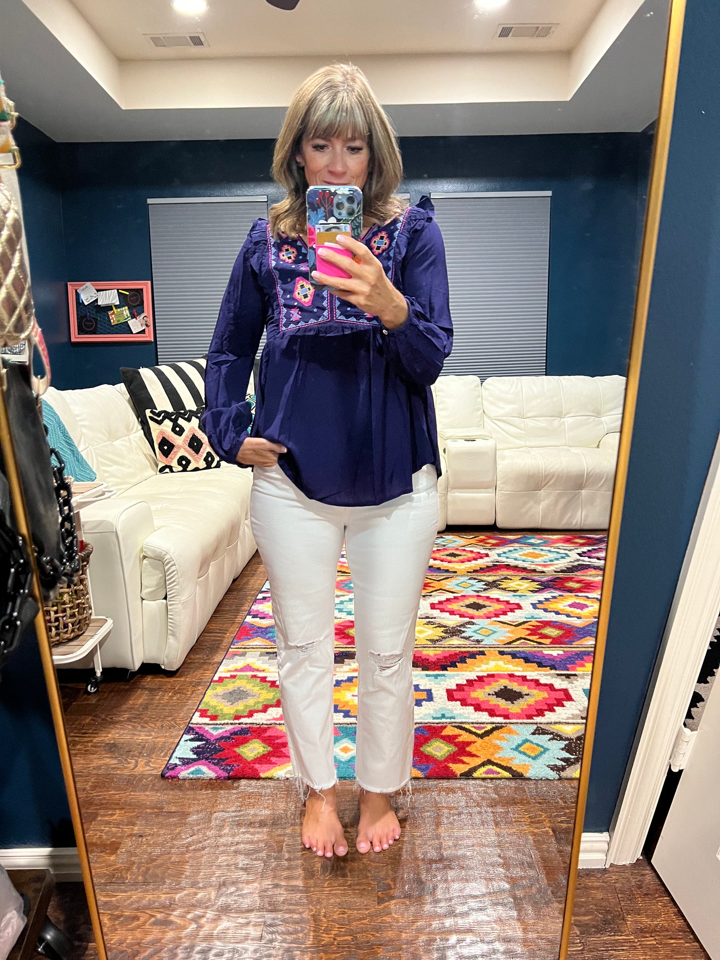 Try Me Embroidered Top