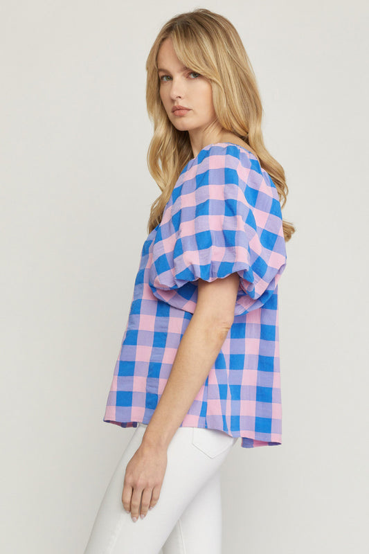 Clear Vision Gingham Top