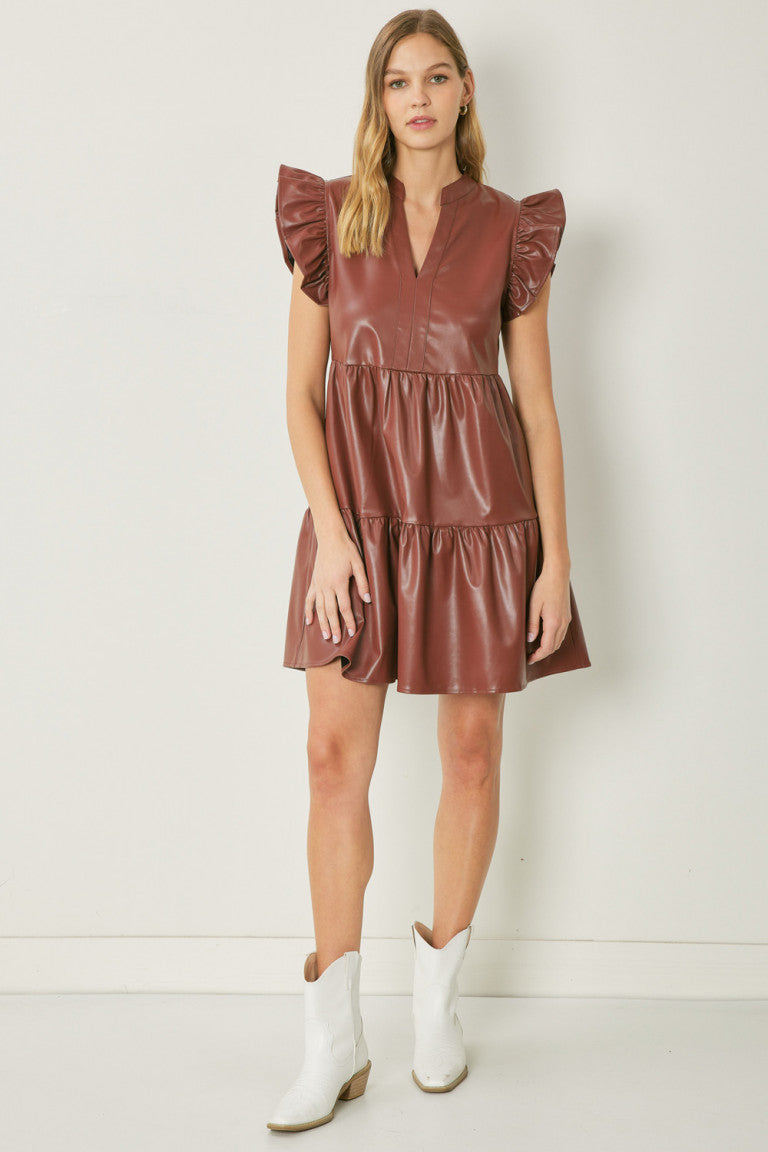 Smooth Operator Faux Leather Dress