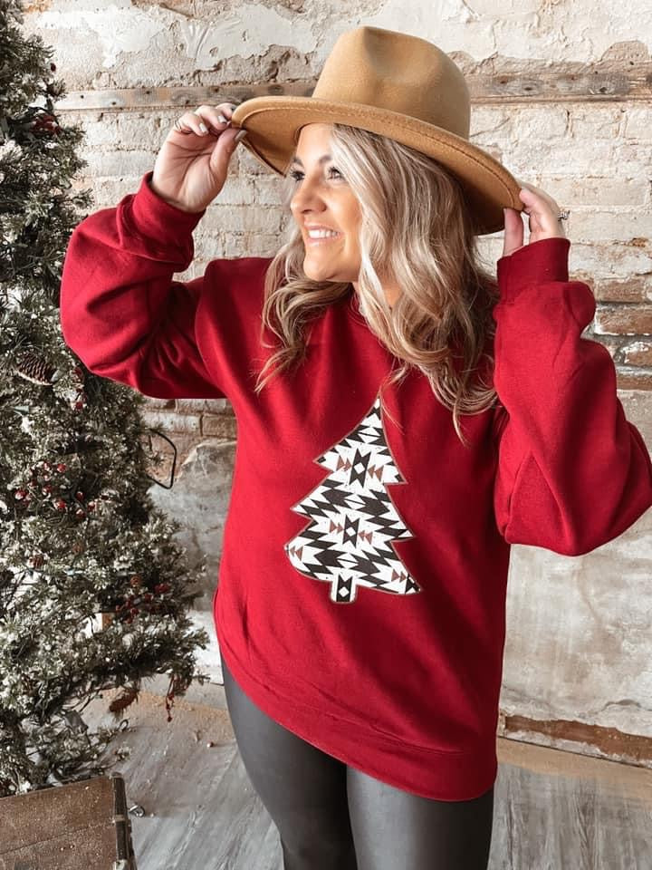 Aztec Christmas Graphic Sweatshirt