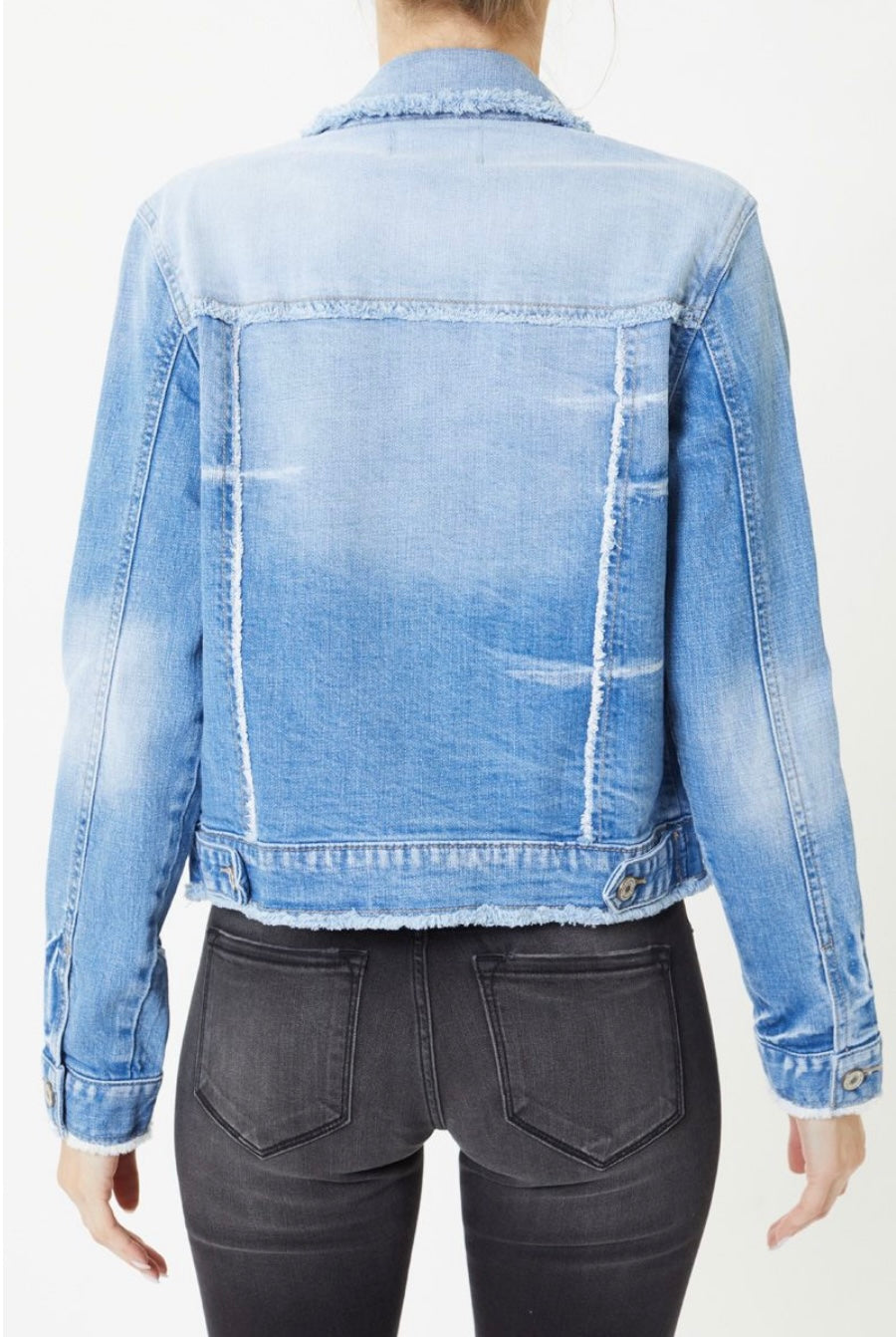 Taylor Frayed Seam Denim Jacket