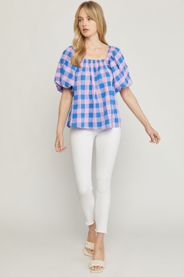 Clear Vision Gingham Top