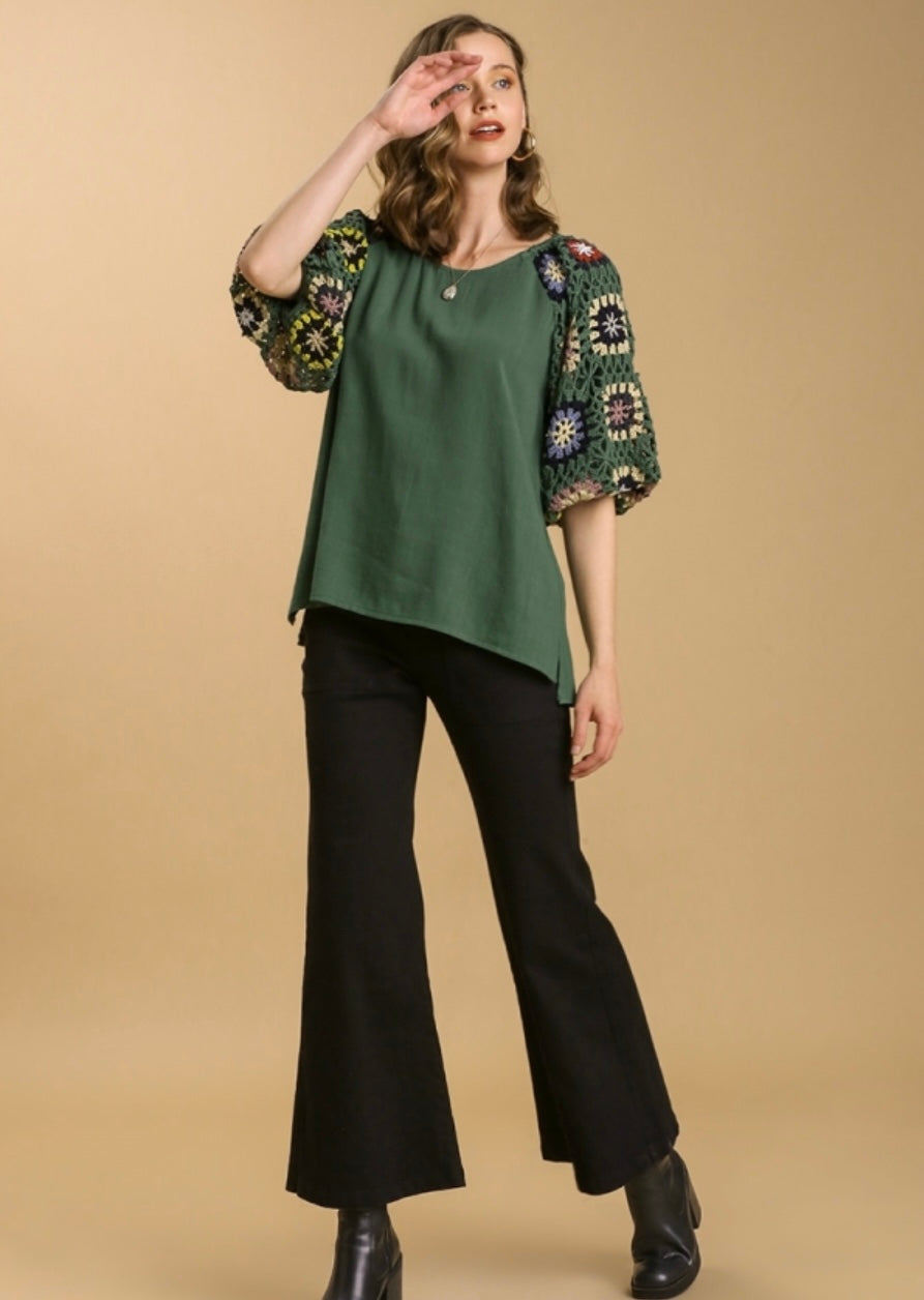 Earthy Boho Crochet Top