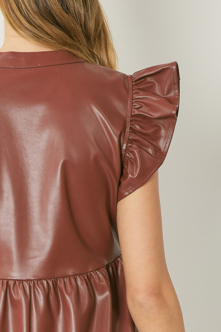 Smooth Operator Faux Leather Dress