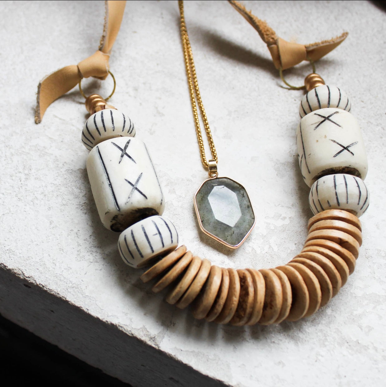 Labradorite Drop Pendant Necklace