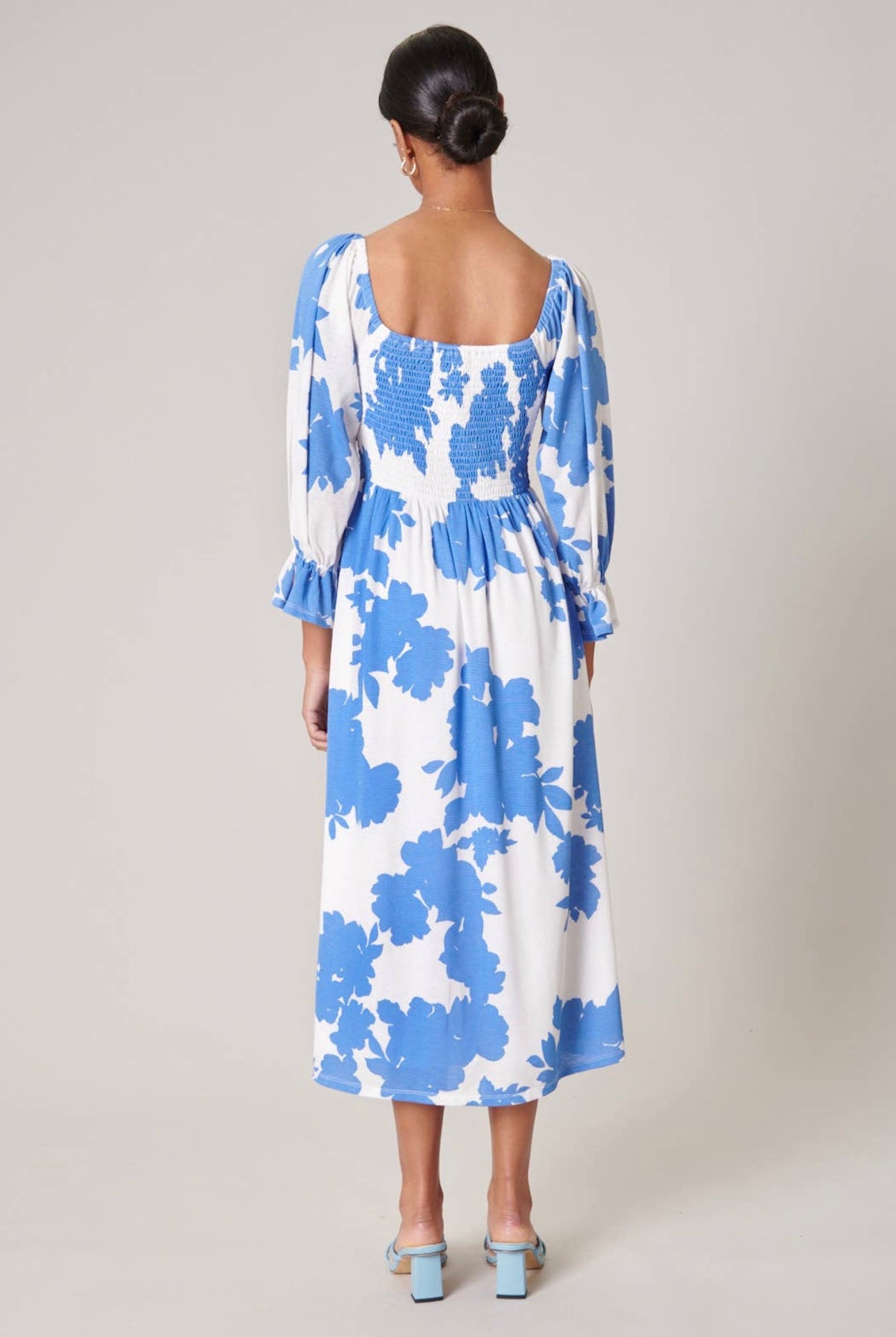Calypso Floral Denni Smocked Midi Dress