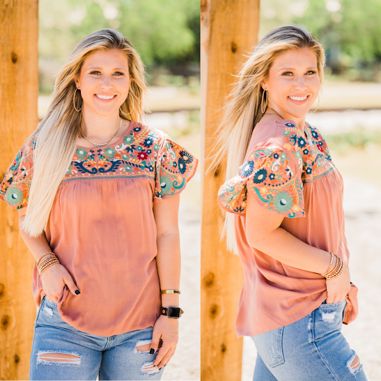Surie Embroidered Top
