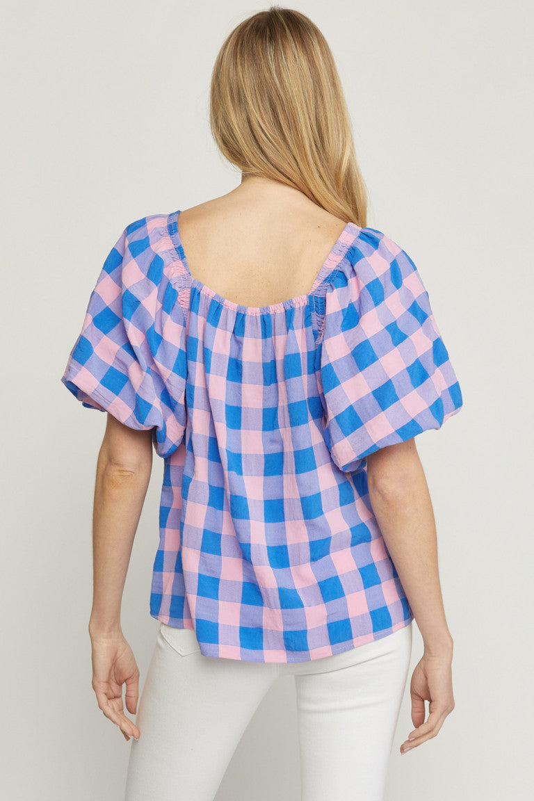 Clear Vision Gingham Top