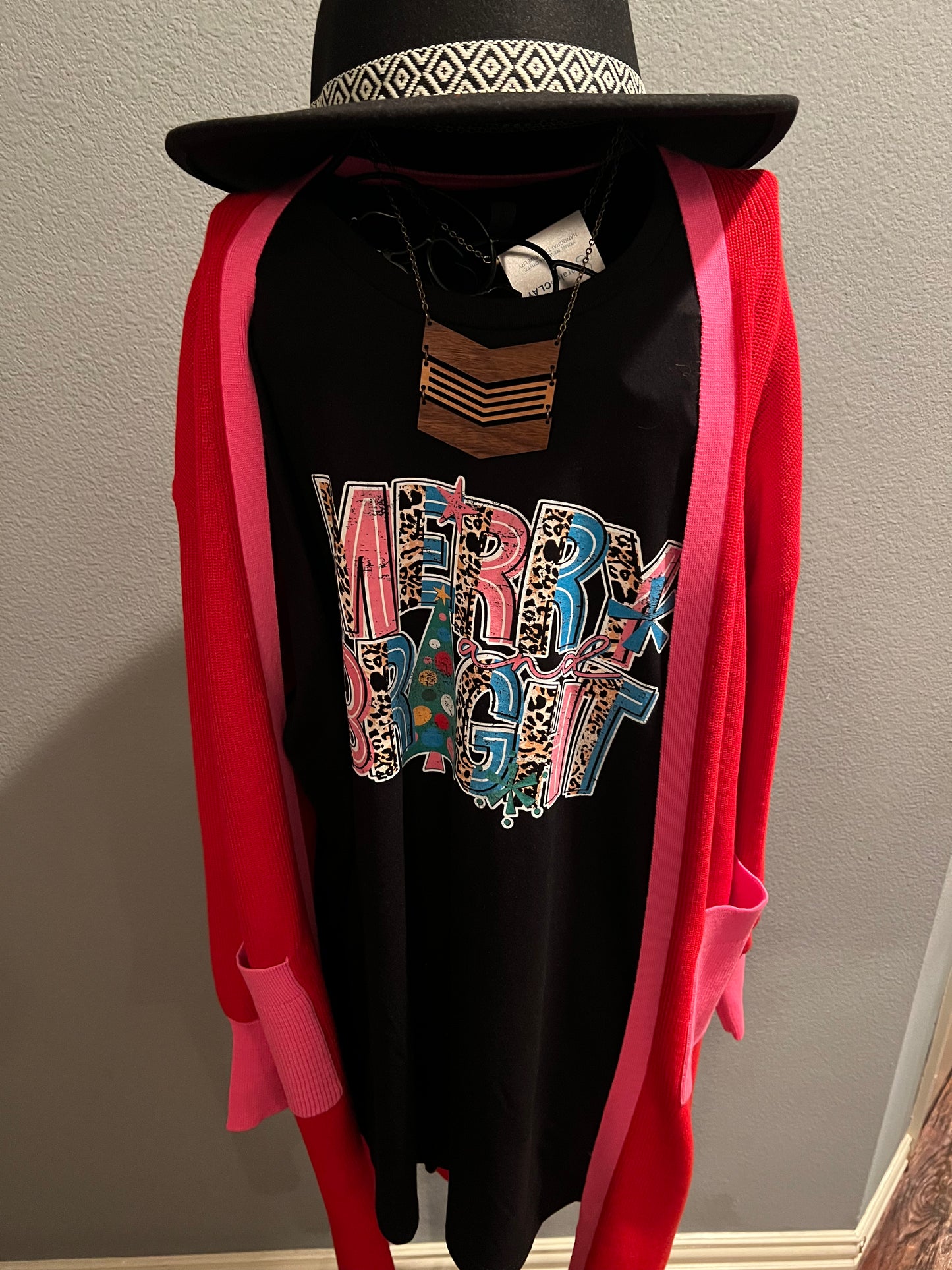 Colorful Merry and Bright Graphic Tee