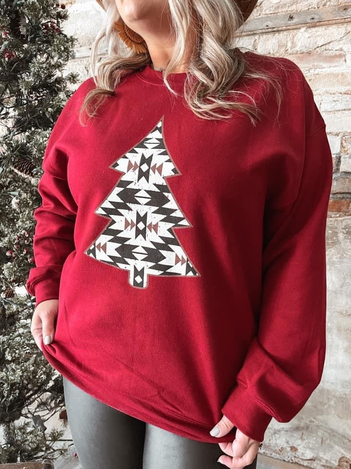 Aztec Christmas Graphic Sweatshirt