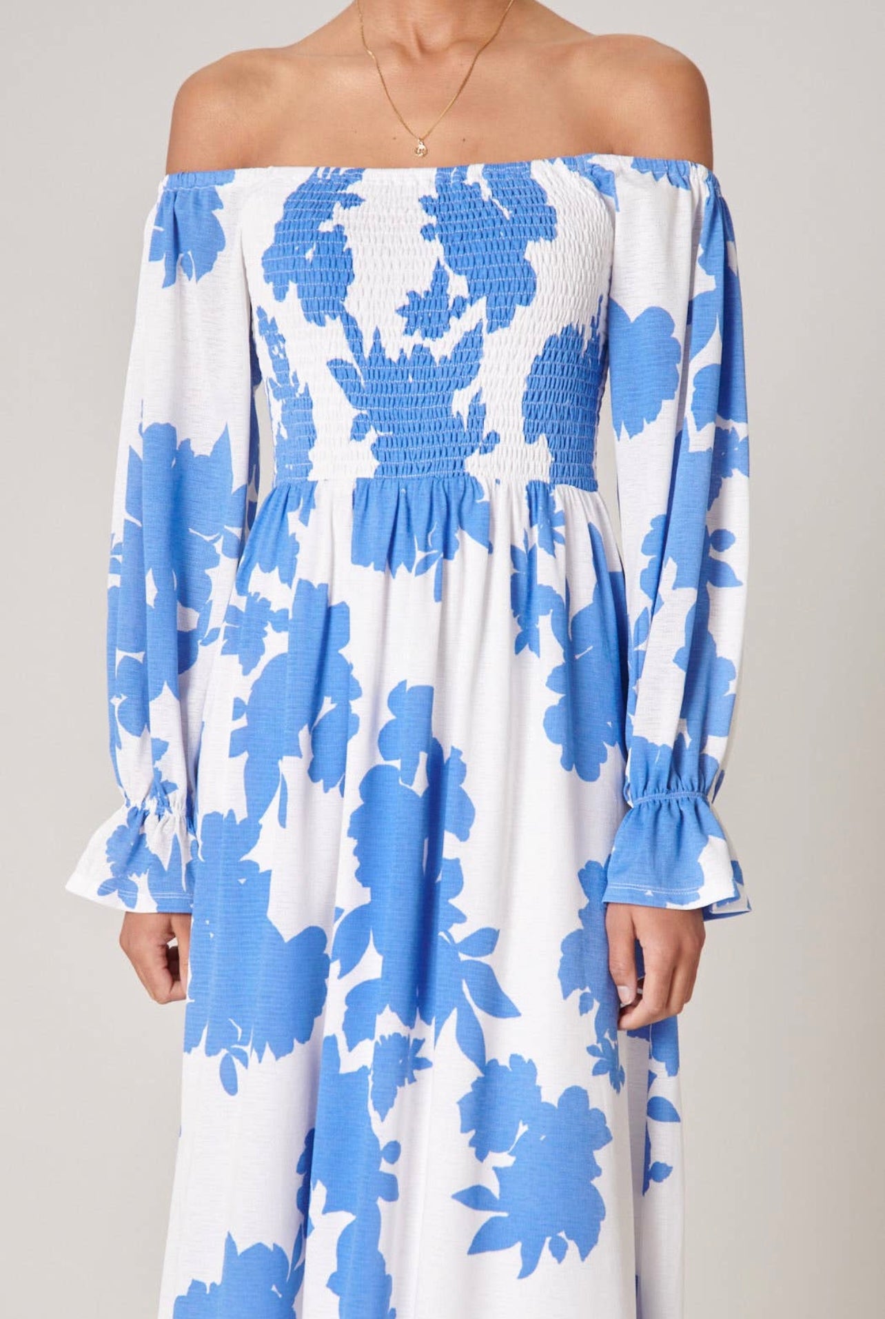 Calypso Floral Denni Smocked Midi Dress