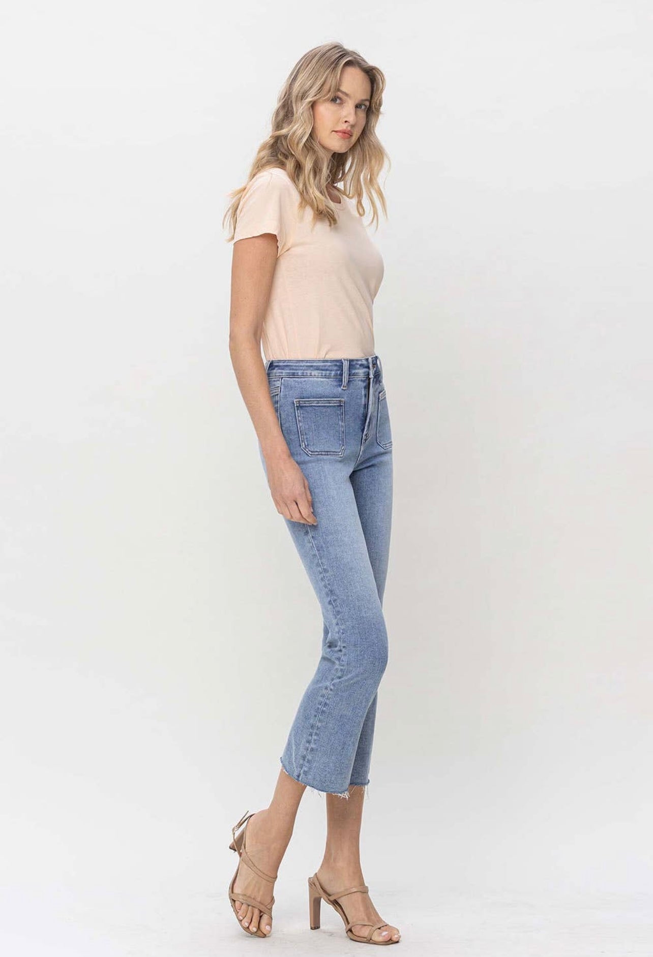 Julia Kick Flare Front Pocket Denim