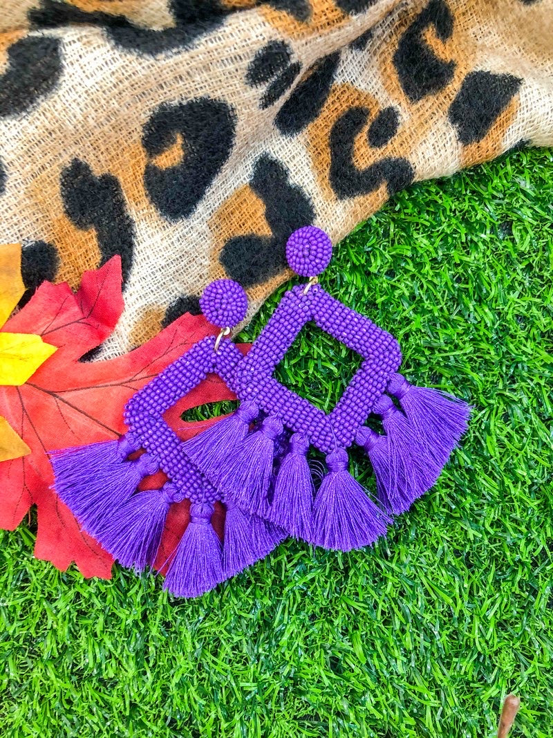 Fringe Drop Earrings (13 colors available)