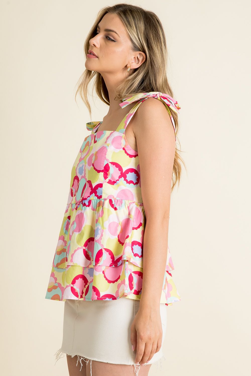 Without a Care Shoulder Tie Top-THML