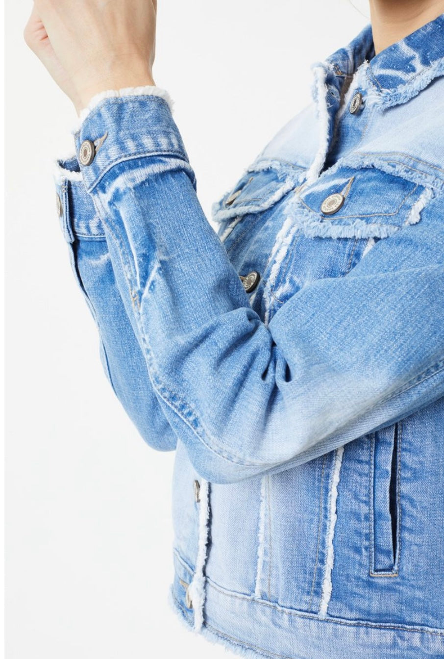 Taylor Frayed Seam Denim Jacket