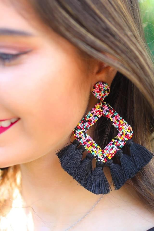 Fringe Drop Earrings (13 colors available)