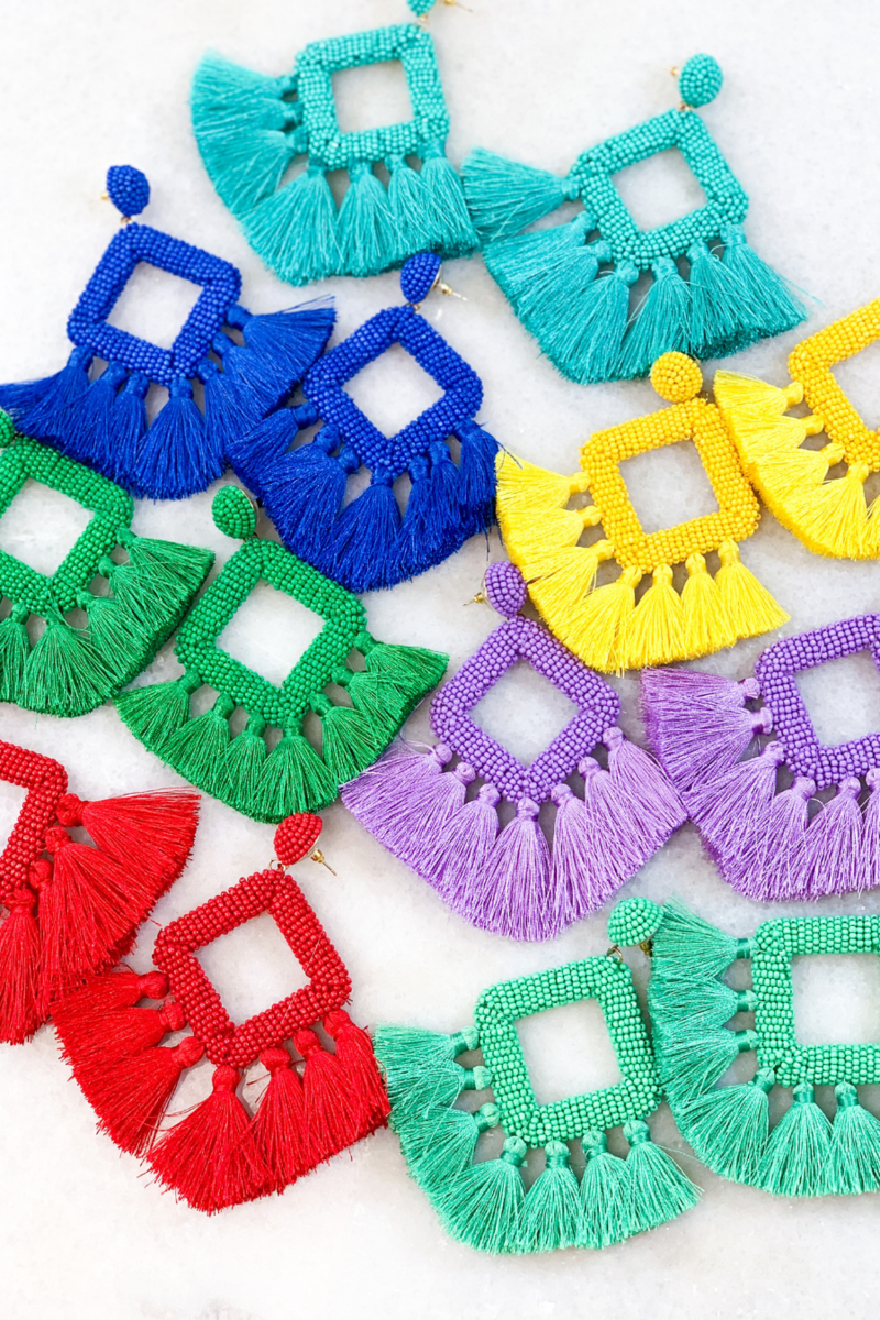 Fringe Drop Earrings (13 colors available)