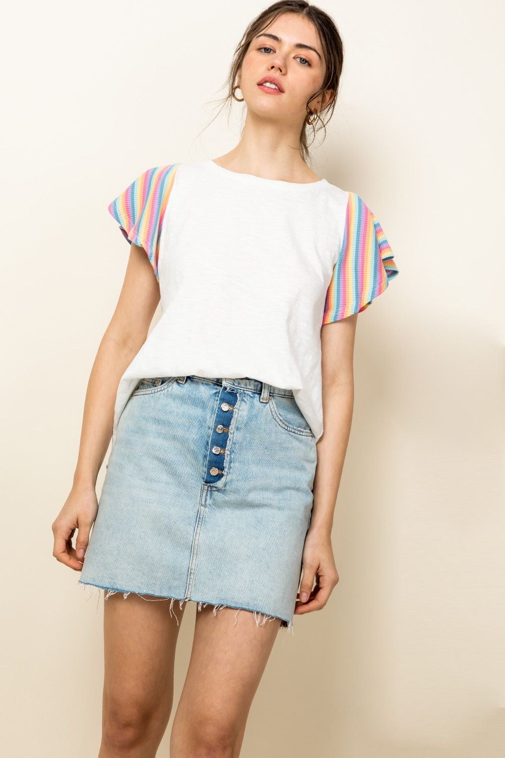 Candy Coated Flutter Tee-THML