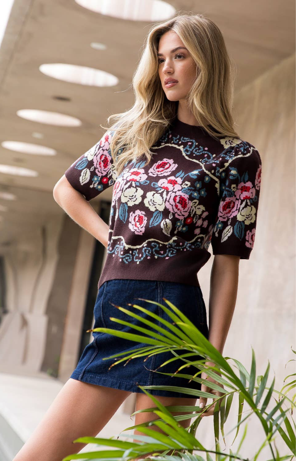 Rambling Rose Sweater Top: THML