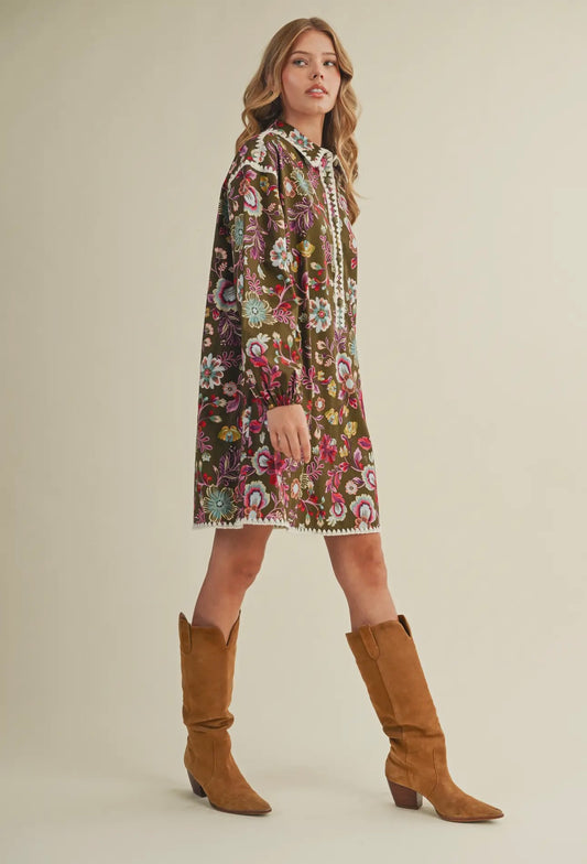 Avery Blanket Stitch Dress