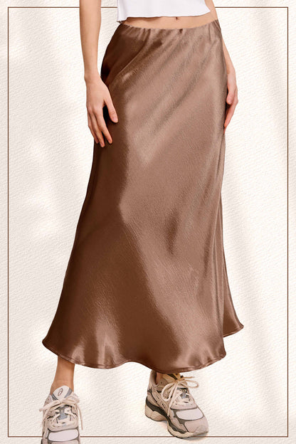 Charlie Mocha Slip Skirt