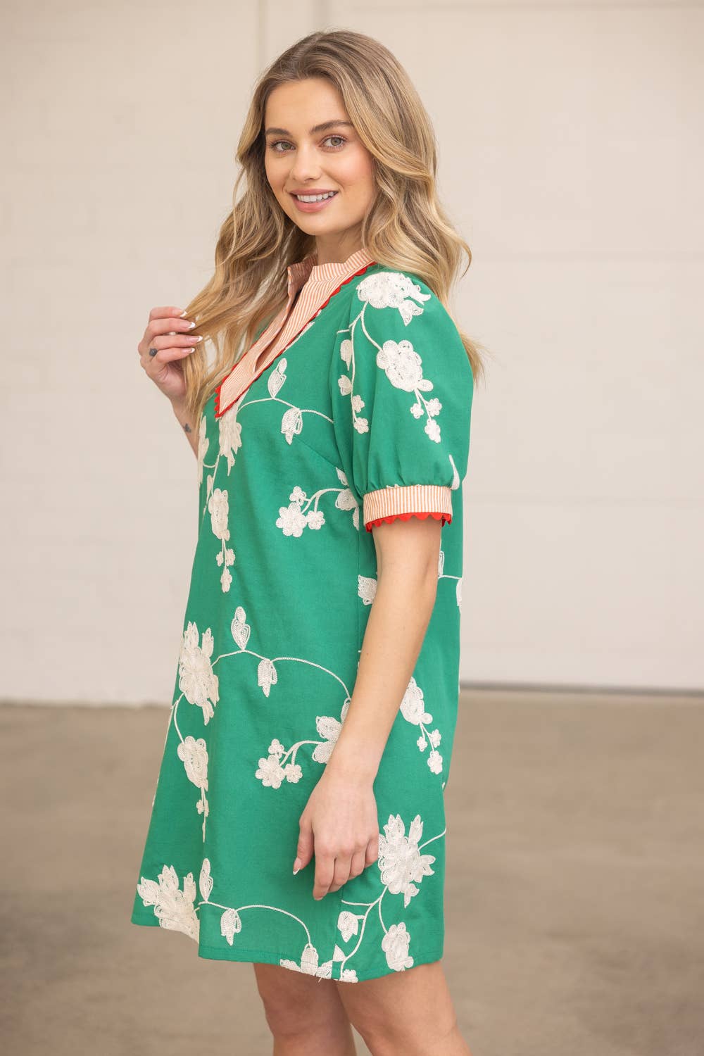 Carley Scallop Floral Dress