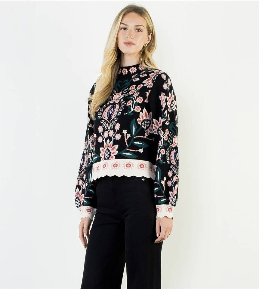 Genevieve Floral Sweater: THML