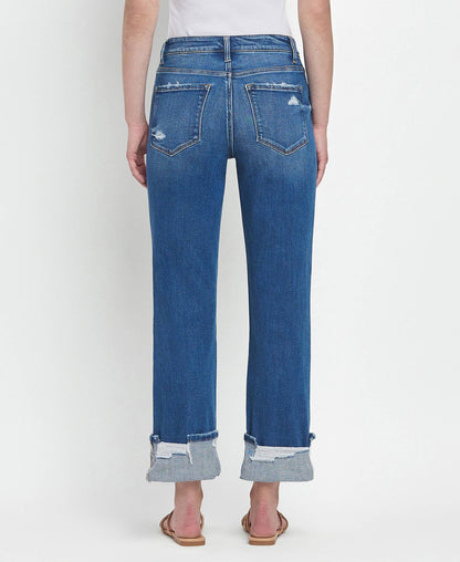 Vervet Daphne High Rise Cuffed Jeans