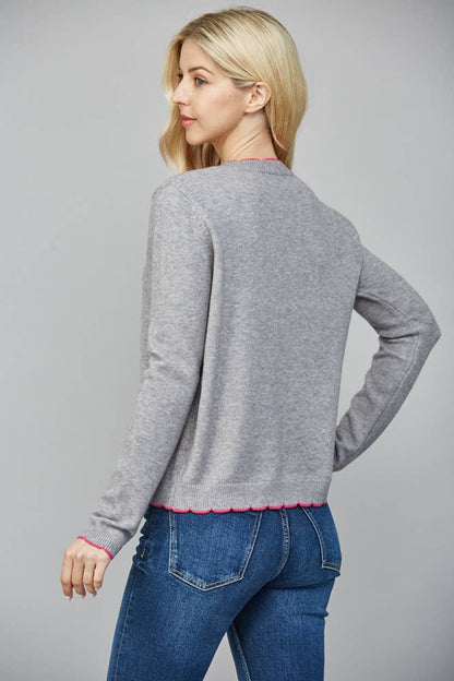 Swift Contrast Edge Cardigan