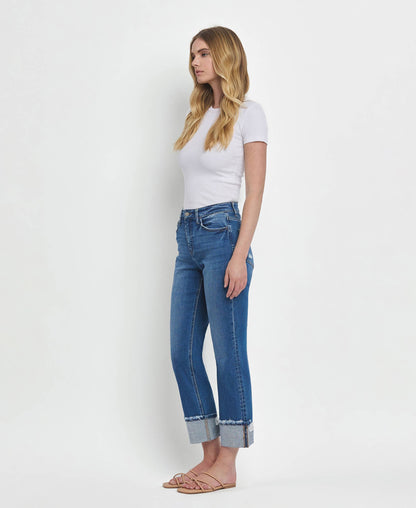 Vervet Daphne High Rise Cuffed Jeans