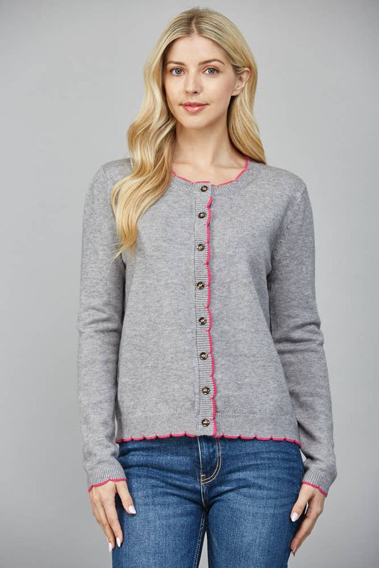 Swift Contrast Edge Cardigan