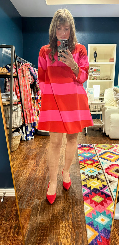 Lolli Striped Shift Mini Dress