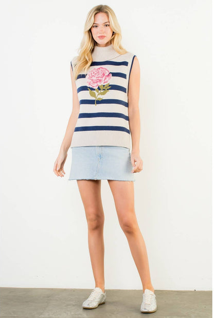 Pretty in Pink Sleeveless Knit Sweater: THML